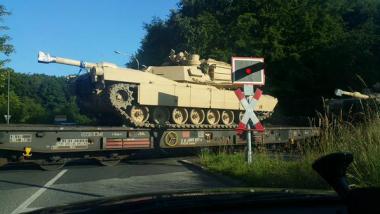 M1 Abrams Panzertransport durch Kiel 
