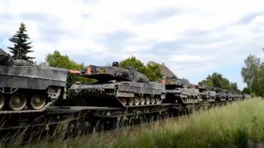 NATO-Panzertransporte in Weiherhammer, Bayern