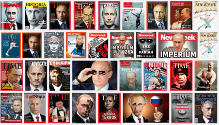Verschiedene Nachrichtenmagazine mit dem Top-Thema Putin