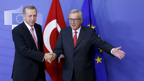 Der türkische Präsident Recep Tayyip Erdogan und der Präsident der EU-Kommission Jean-Claude Juncker
