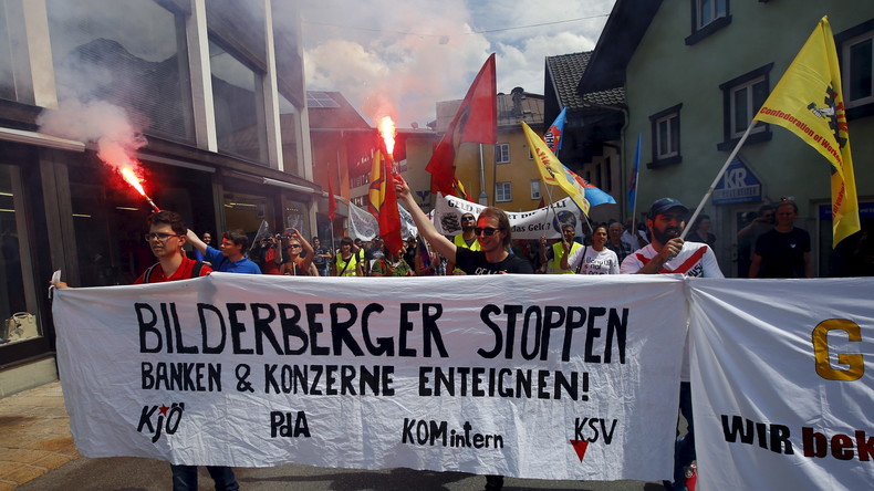 Auch 2015 gab es Proteste gegen die Bilderberg-Konferenz. Damals im österreichischen Telfs bei Buchen. 