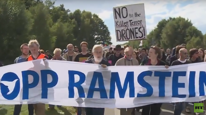 Stopp Ramstein-Kampagne: RT Deutsch berichtet live von den Protesten