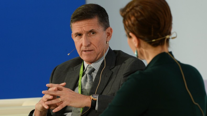 Michael Flynn, ehemaliger Chef des Geheimdienstes des amerikanischen Militärs, der Defense Intelligence Agency (DIA), auf einer RT-Konferenz im Oktober 2015.