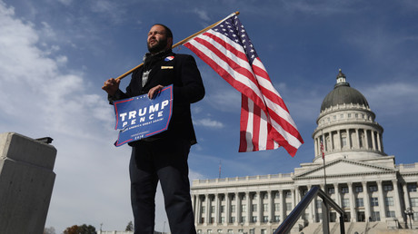 Auch Unterstützer Trumps gehen auf die Straße - Pro-Trump-Protest in Utah