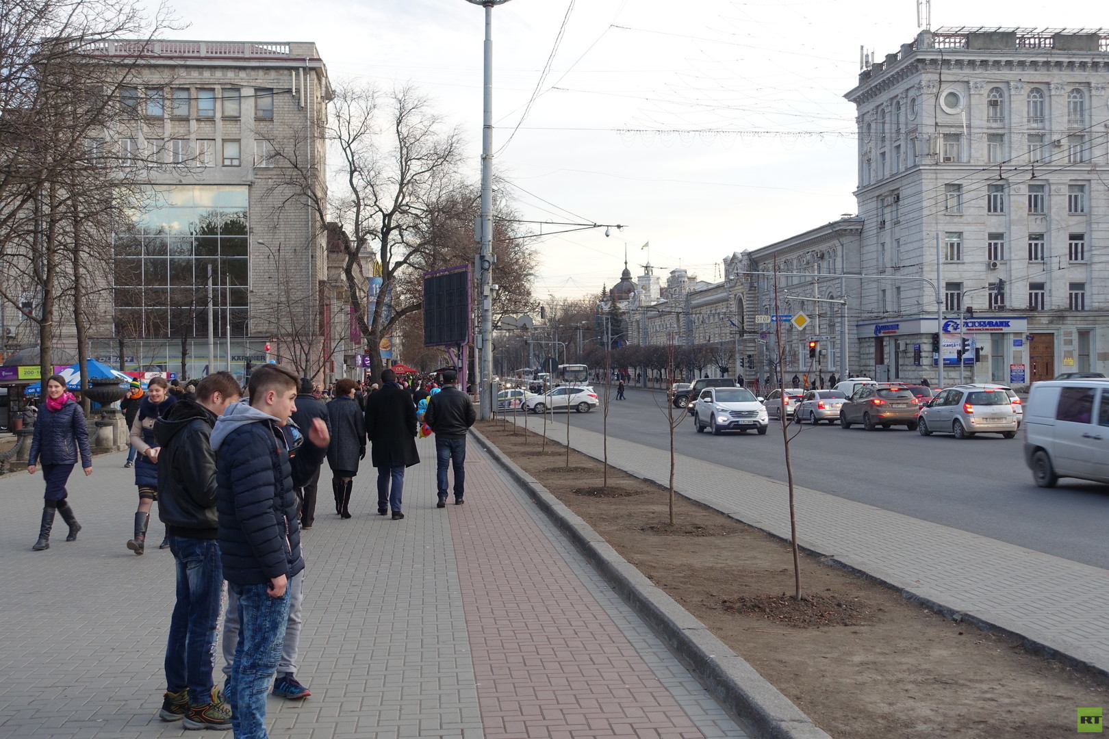 Straßenszene in Chisinau.