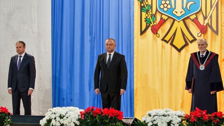 Widersprüche übertrieben? Der Parlamentspräsident Andrian Kandy und Präsident Igor Dodon während der Amtseinführung Igor Dodons zum Präsidenten am 13. Dezember 2016