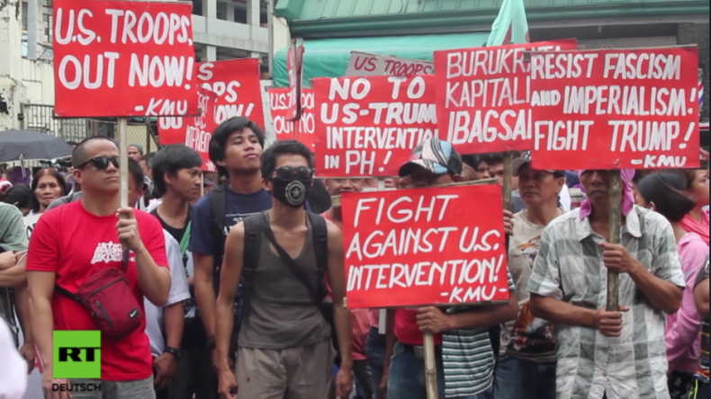 "US-Truppen raus!" - Philippinen ziehen gegen US-Präsenz und Einmischung auf die Straße